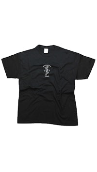 a black t - shirt with an image of a tree on it
